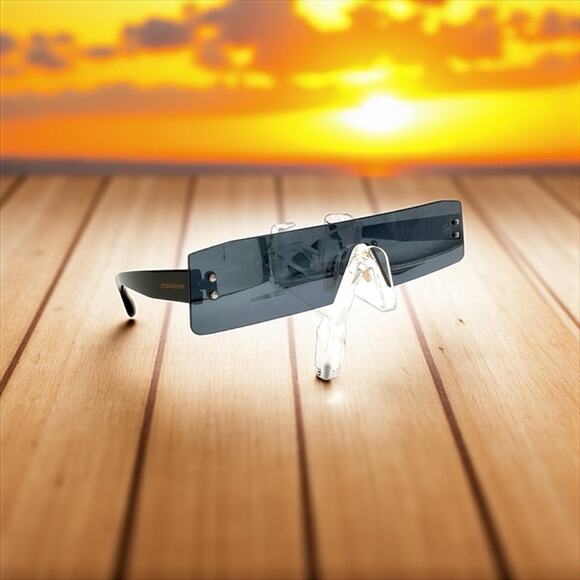 Victoria Beckham VB241S Black Oversized Rectangular Sunglasses. Unisex. #9 - Picture 1 of 12